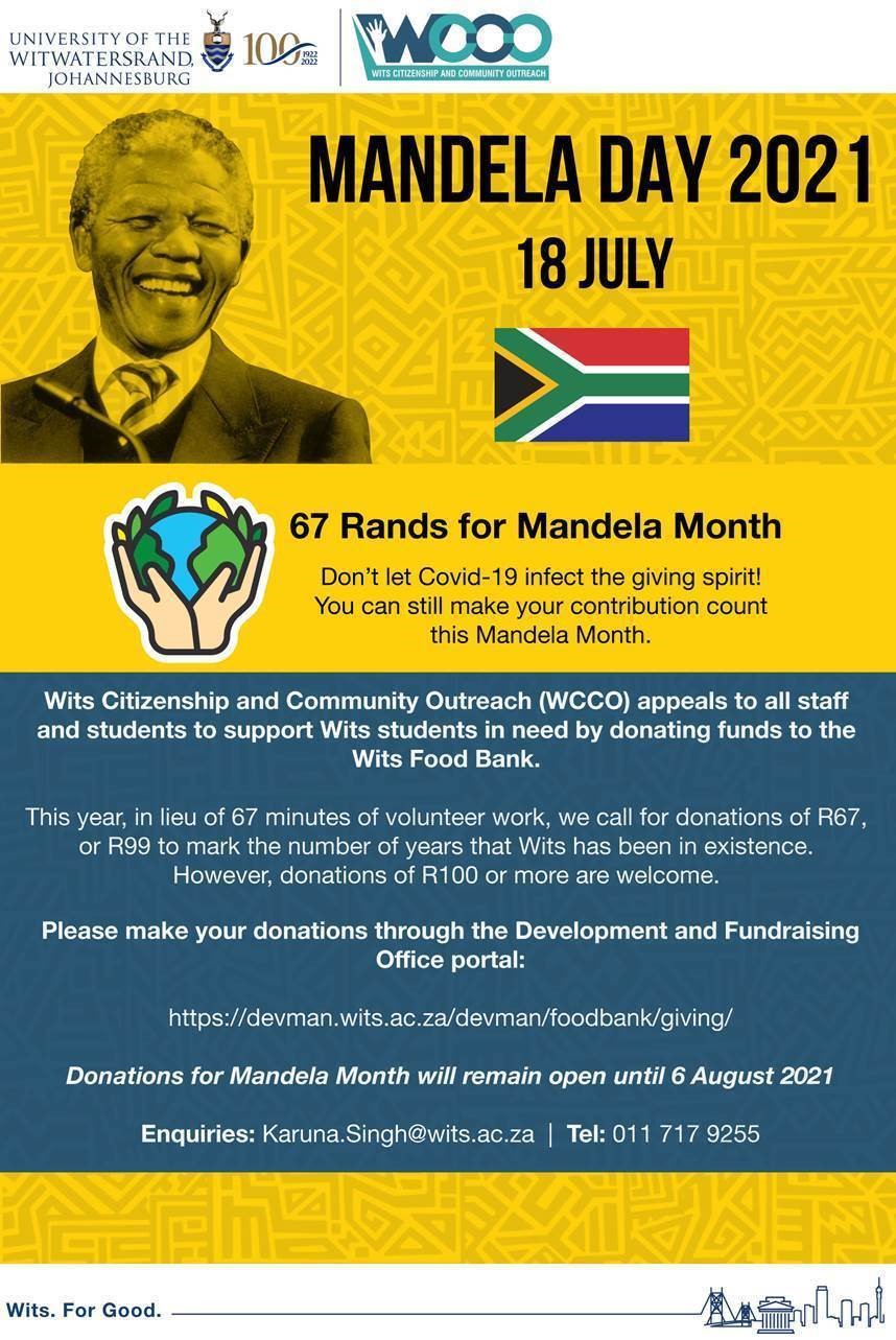 Donations for Mandela Day 2021
